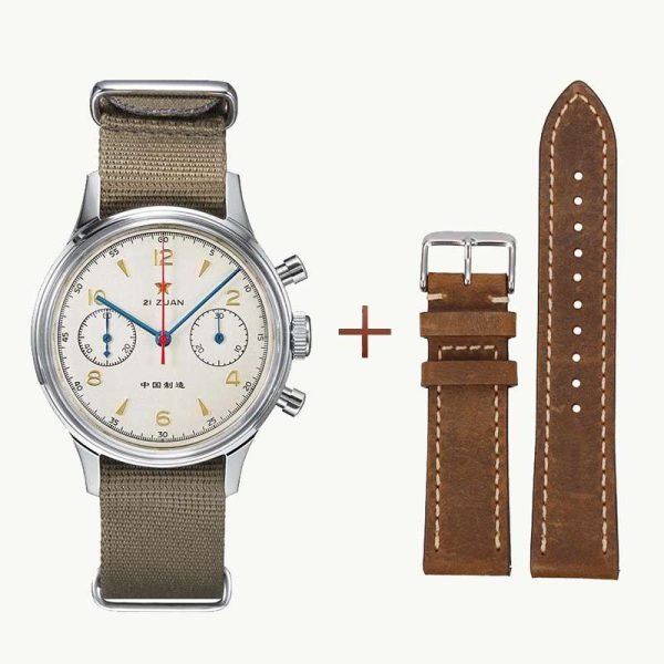 Seagull 1963 Stitched Brown Leather strap