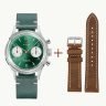seagull 1963 green panda with stitched brown strap